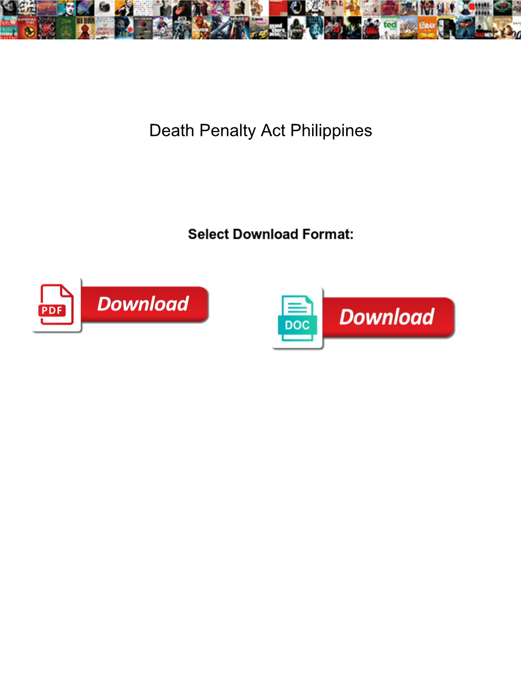 Death Penalty Act Philippines