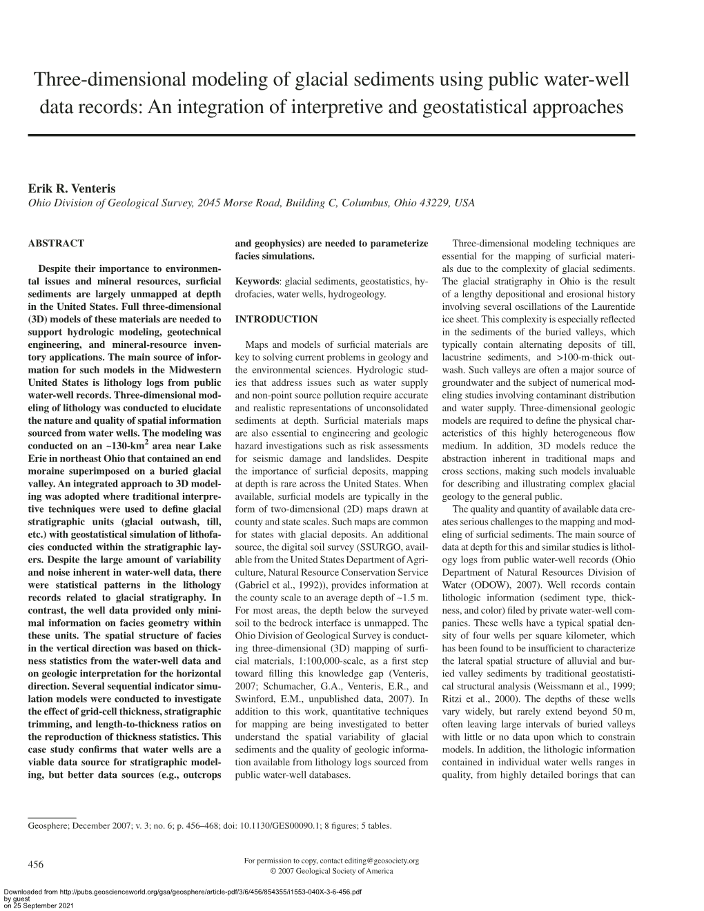 Three-Dimensional Modeling of Glacial Sediments Using Public Water-Well Data Records: an Integration of Interpretive and Geostatistical Approaches