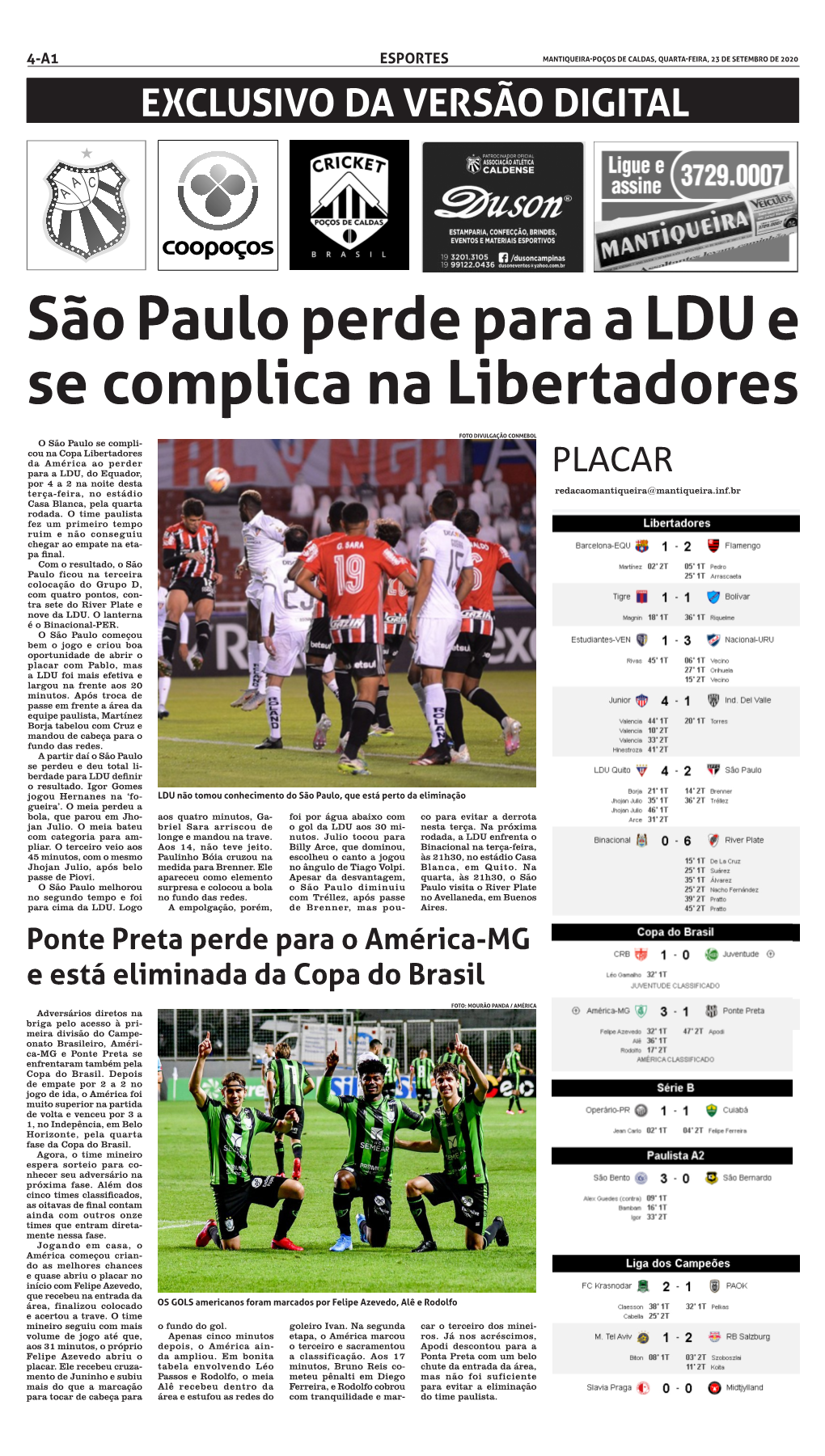São Paulo Perde Para a LDU E Se Complica Na Libertadores