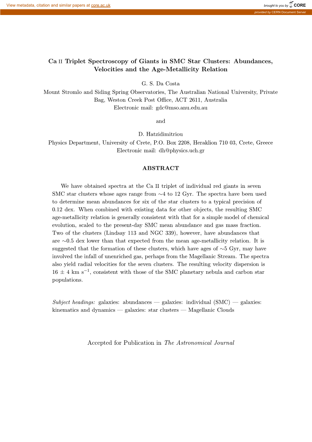 Ca II Triplet Spectroscopy of Giants in SMC Star Clusters: Abundances, Velocities and the Age-Metallicity Relation