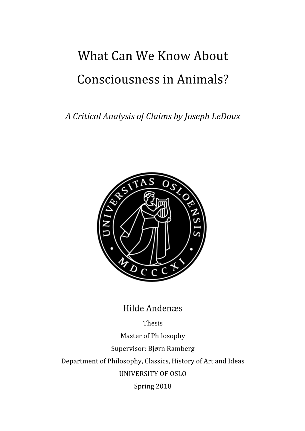 What Can We Know About Consciousness in Animals?