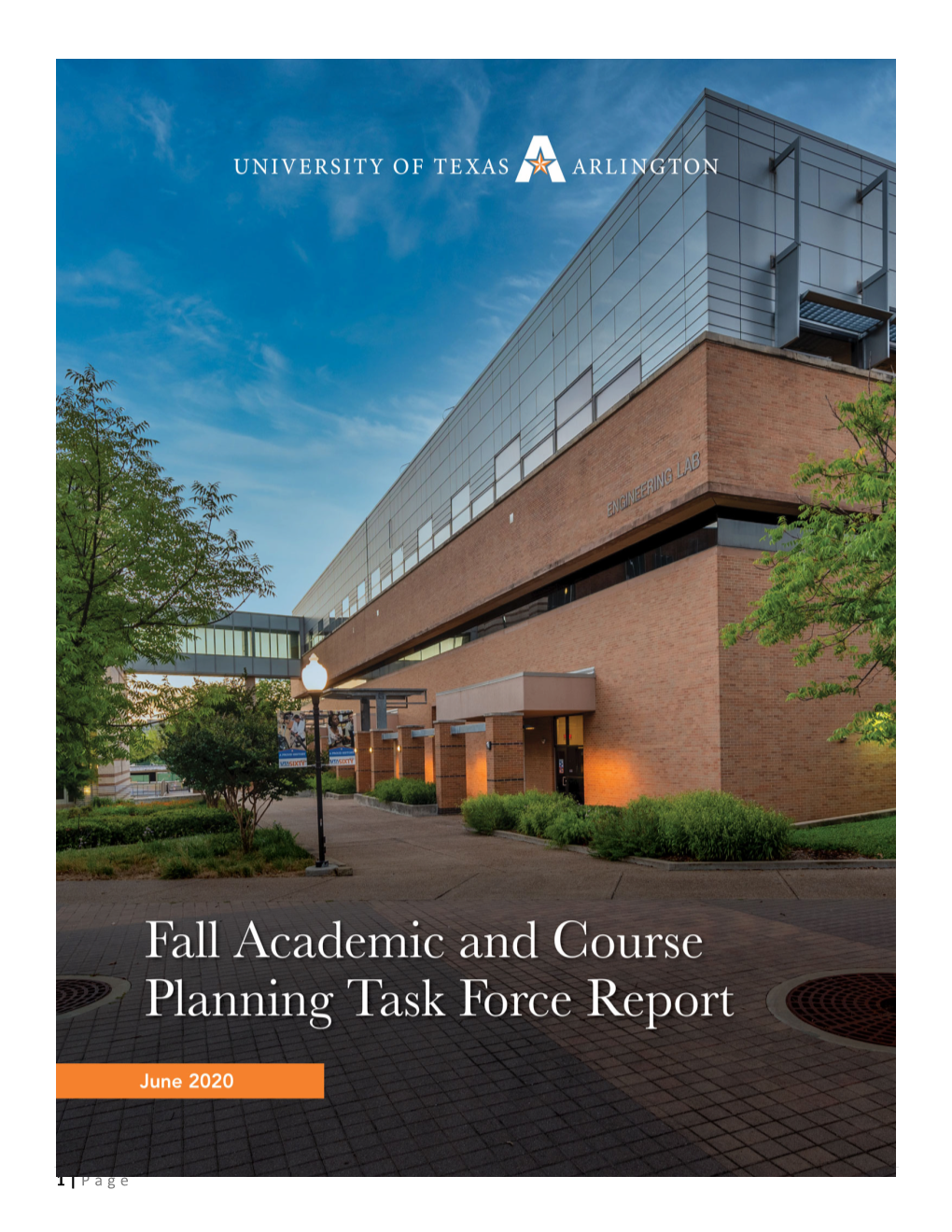 Fall Academic and Course Planning Task Force Final Report-6-21-2020
