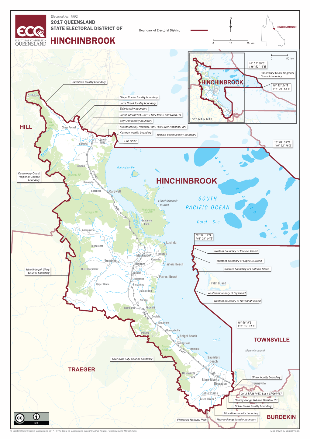 HINCHINBROOK STATE ELECTORAL DISTRICT of Boundary of Electoral District