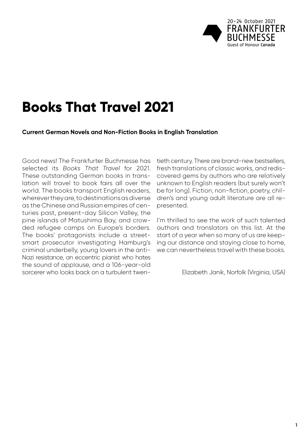 Books That Travel 2021