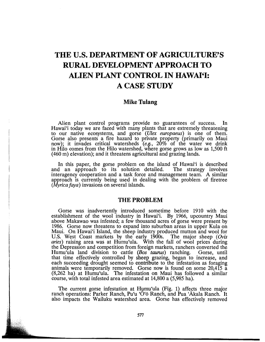 The U S . Department of Agriculture's Rural