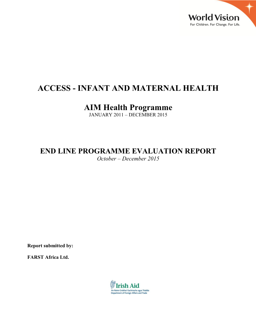 INFANT and MATERNAL HEALTH AIM Health