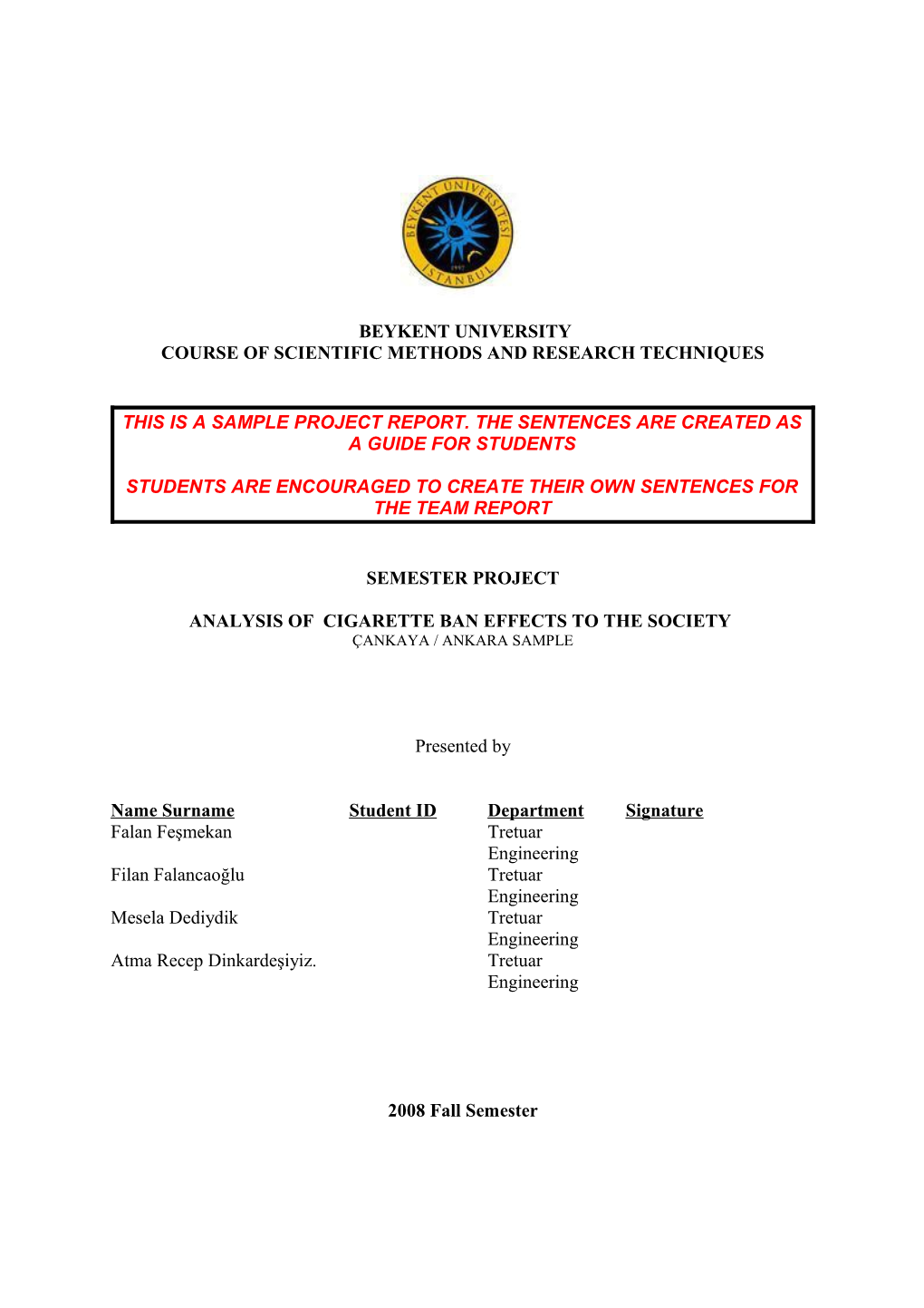 Course of Scientific Methods and Research Techniques