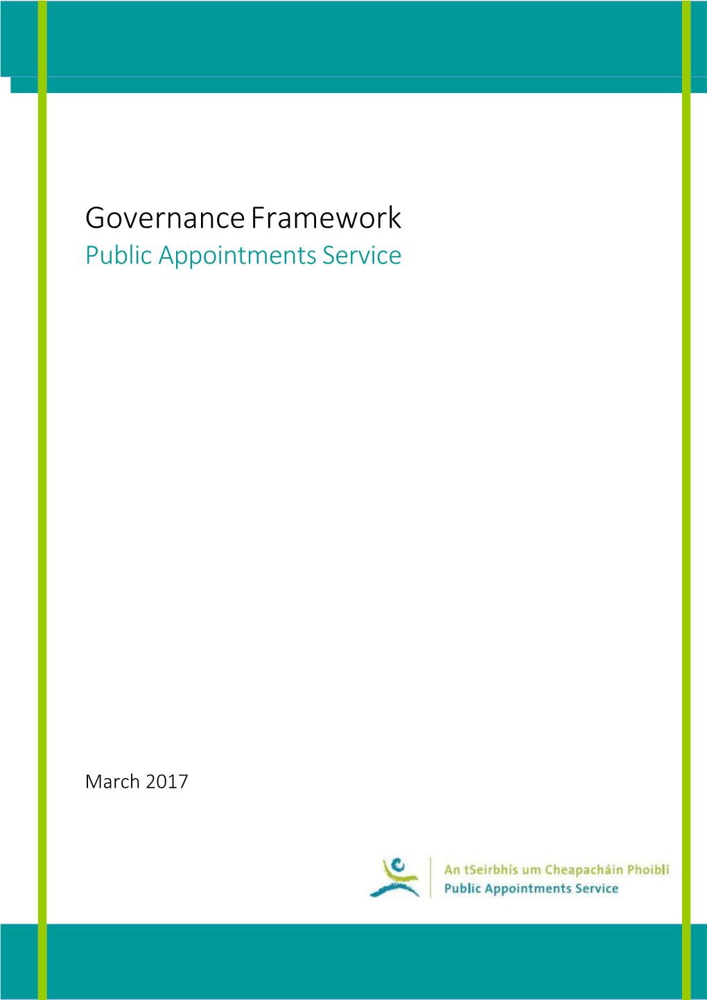 Governance Framework Public Appointments Service