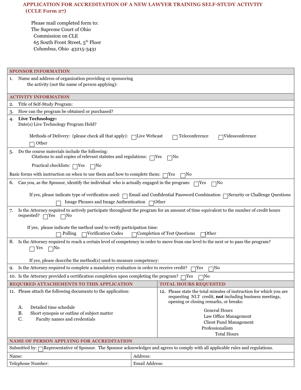 A. Uniform Application for Accreditation