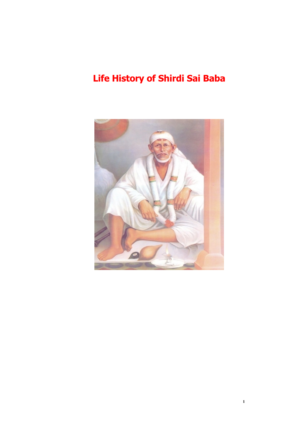 Life History of Shirdi Sai Baba -.:: GEOCITIES.Ws