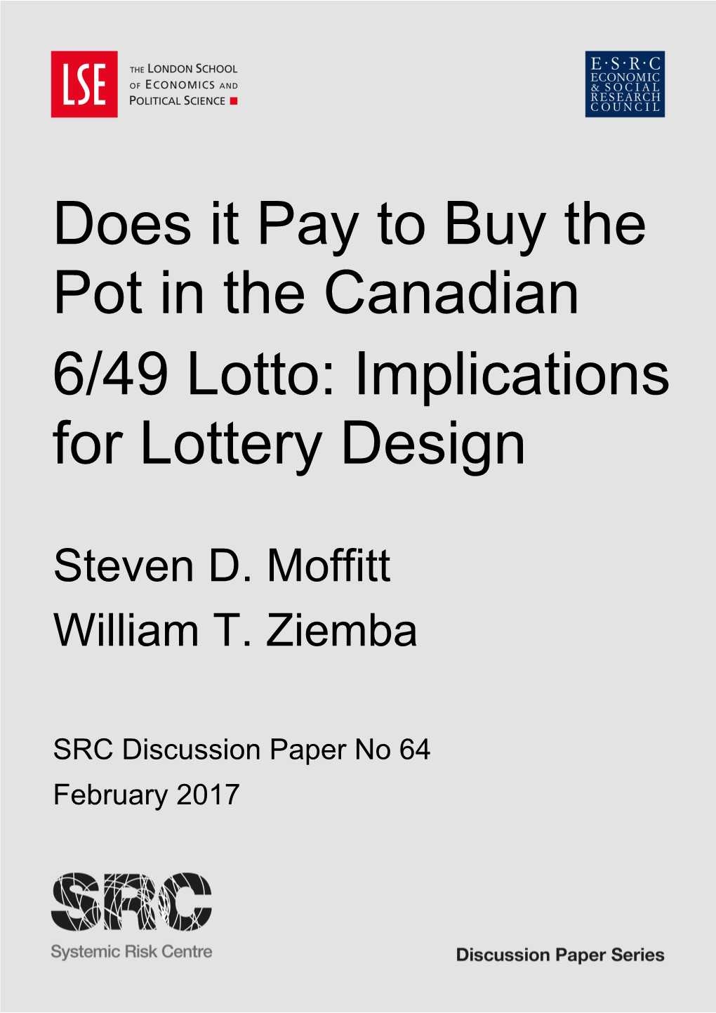 Does It Pay to Buy the Pot in the Canadian 6/49 Lotto: Implications for Lottery Design