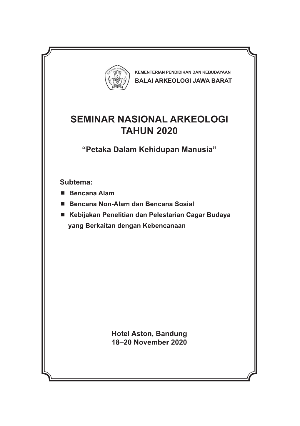 12.A.Panduan Seminar Nasional Arkeologi 2020. Balar Jabar..Pdf