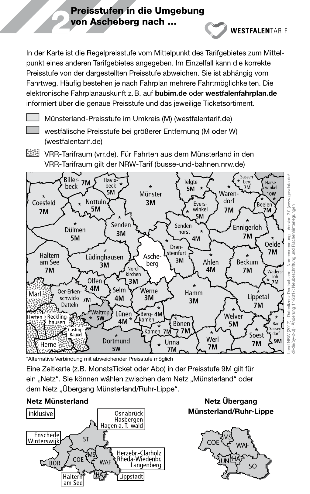 2Preisstufen in Die Umgebung Von Ascheberg Nach …