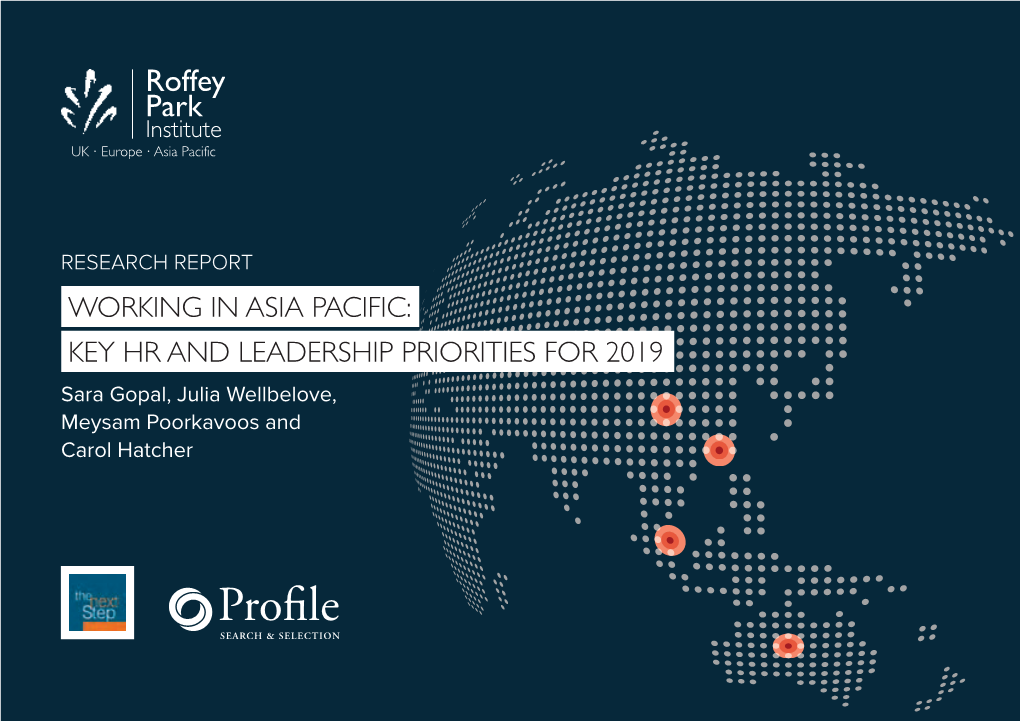 Working in Asia Pacific: Key Hr and Leadership Priorities