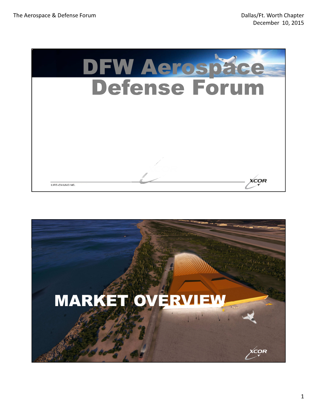 DFW Aerospace Defense Forum XCOR CORP December 2015