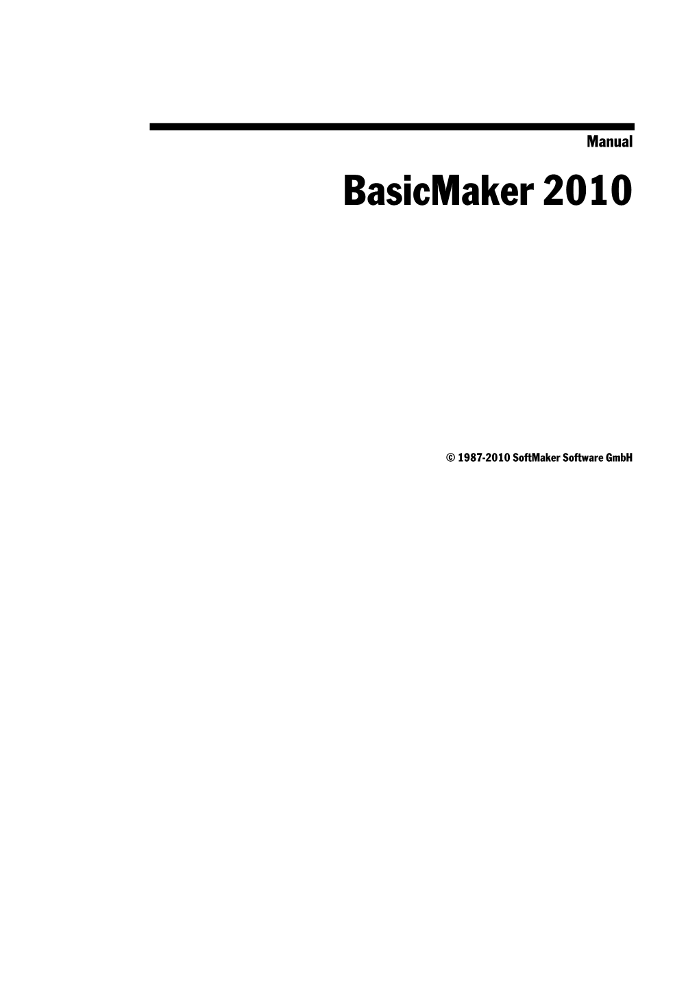 Manual Basicmaker 2010