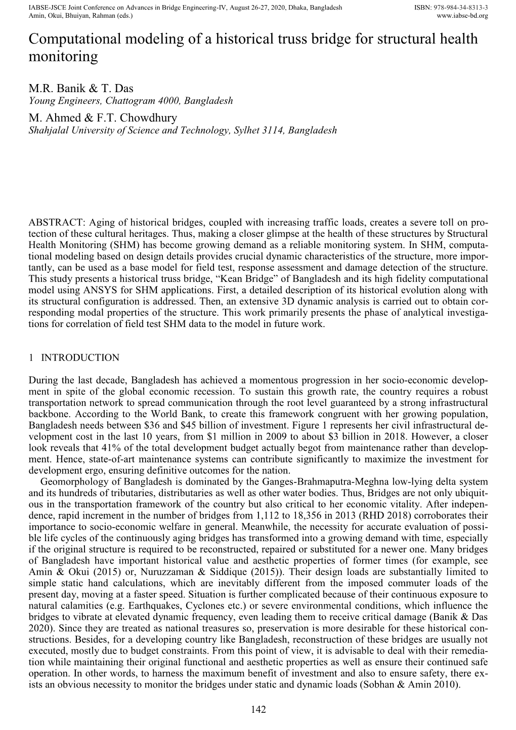 Computational Modeling of a Historical Truss Bridge for Structural Health Monitoring