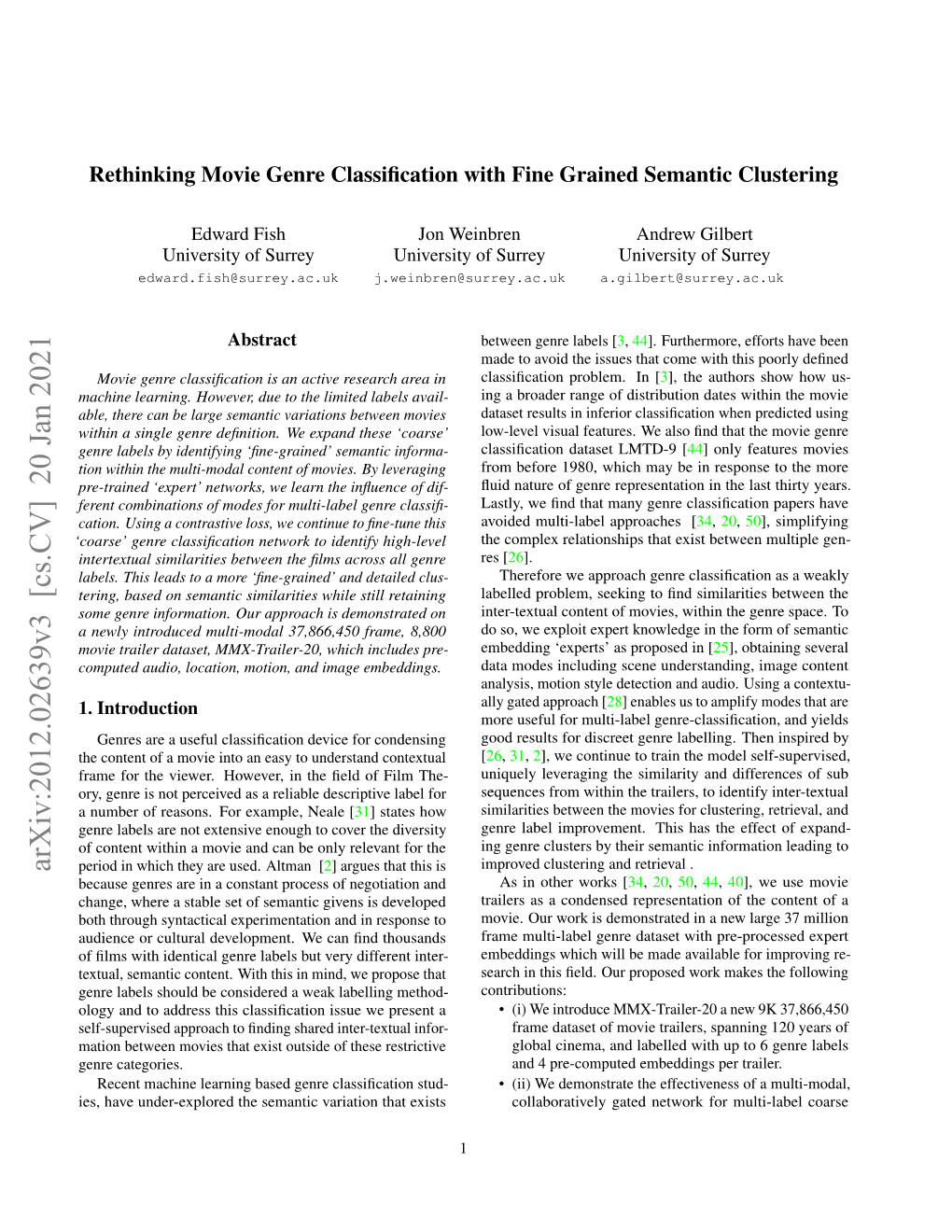 Arxiv:2012.02639V3 [Cs.CV] 20 Jan 2021 Period in Which They Are Used