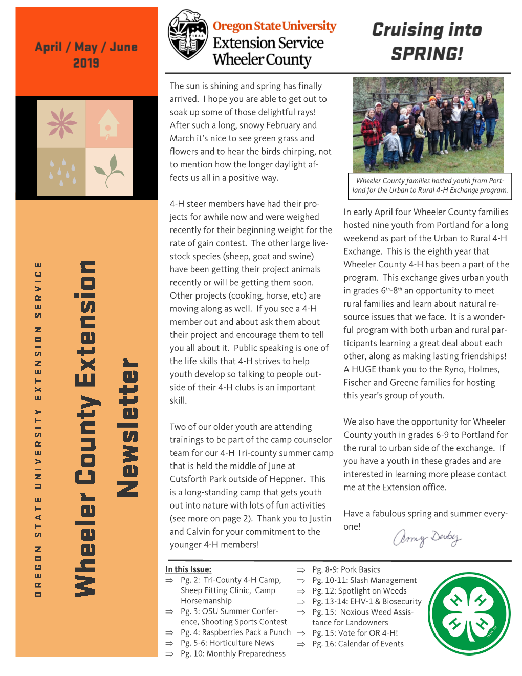 Spring 2019 Wheeler County Extension Newsletter