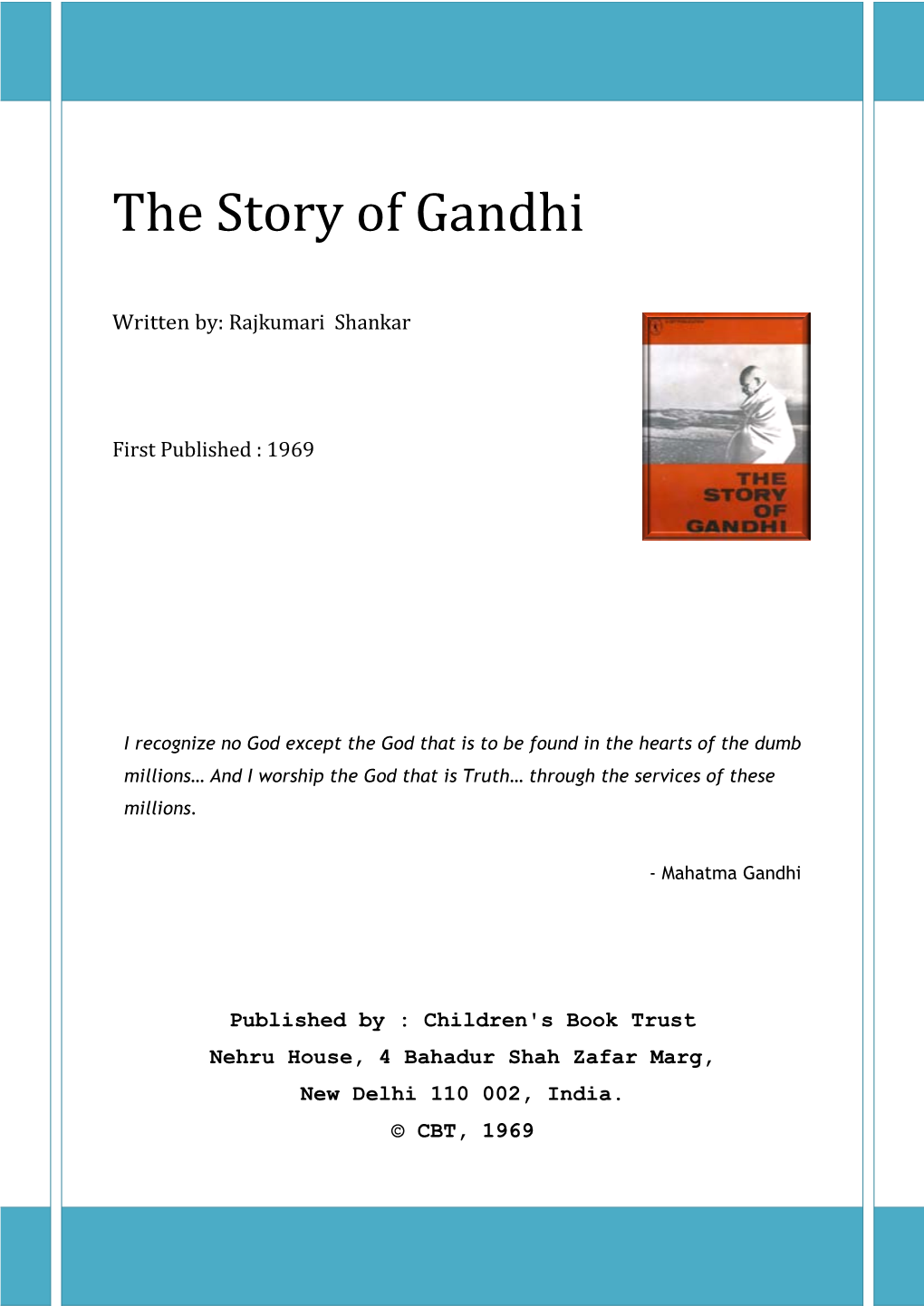 The Story of Gandhi.Pdf