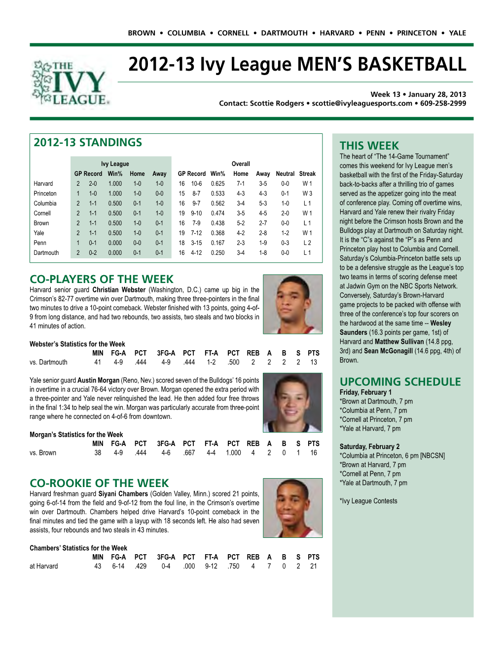 2012-13 Ivy League MEN's BASKETBALL