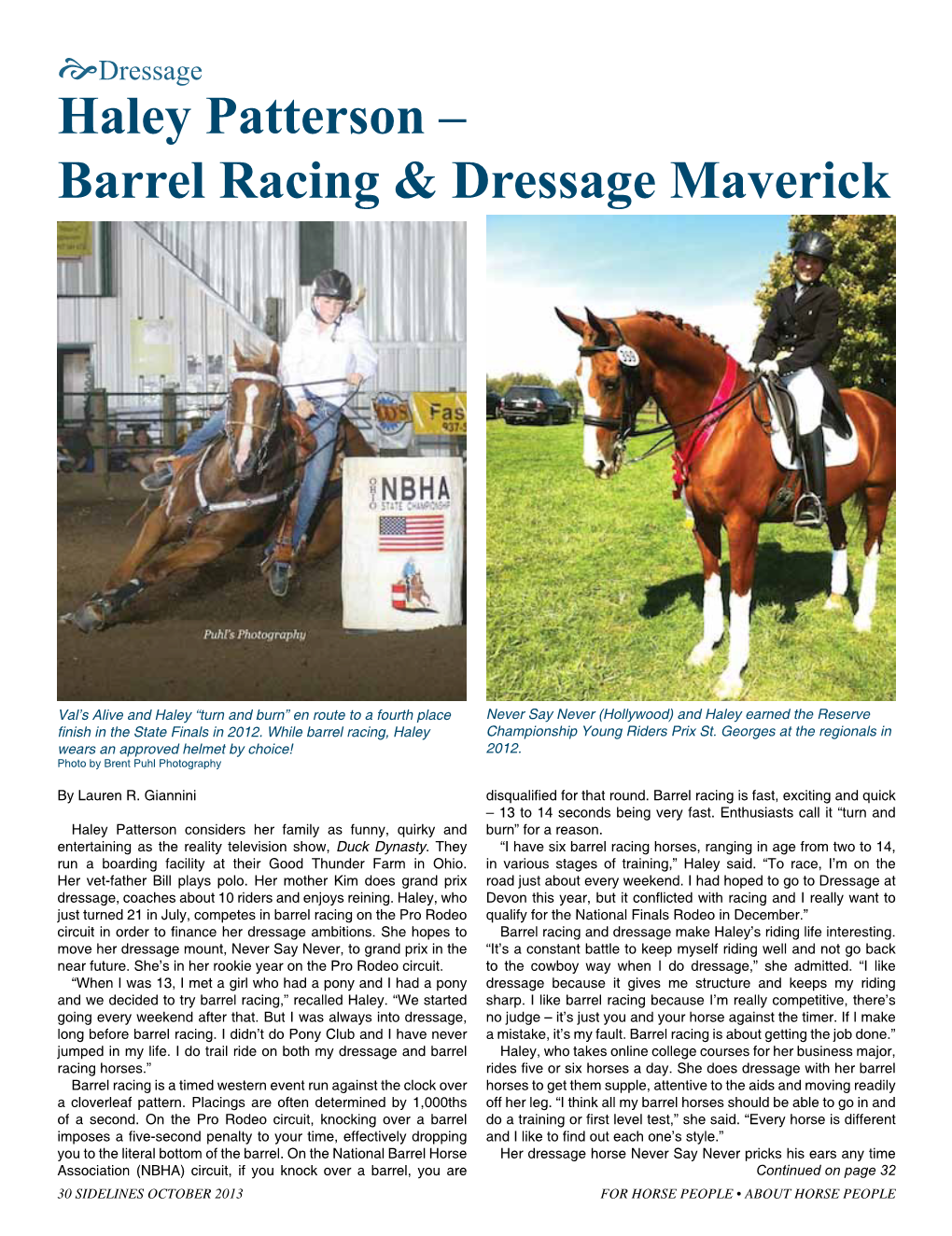 Haley Patterson – Barrel Racing & Dressage Maverick