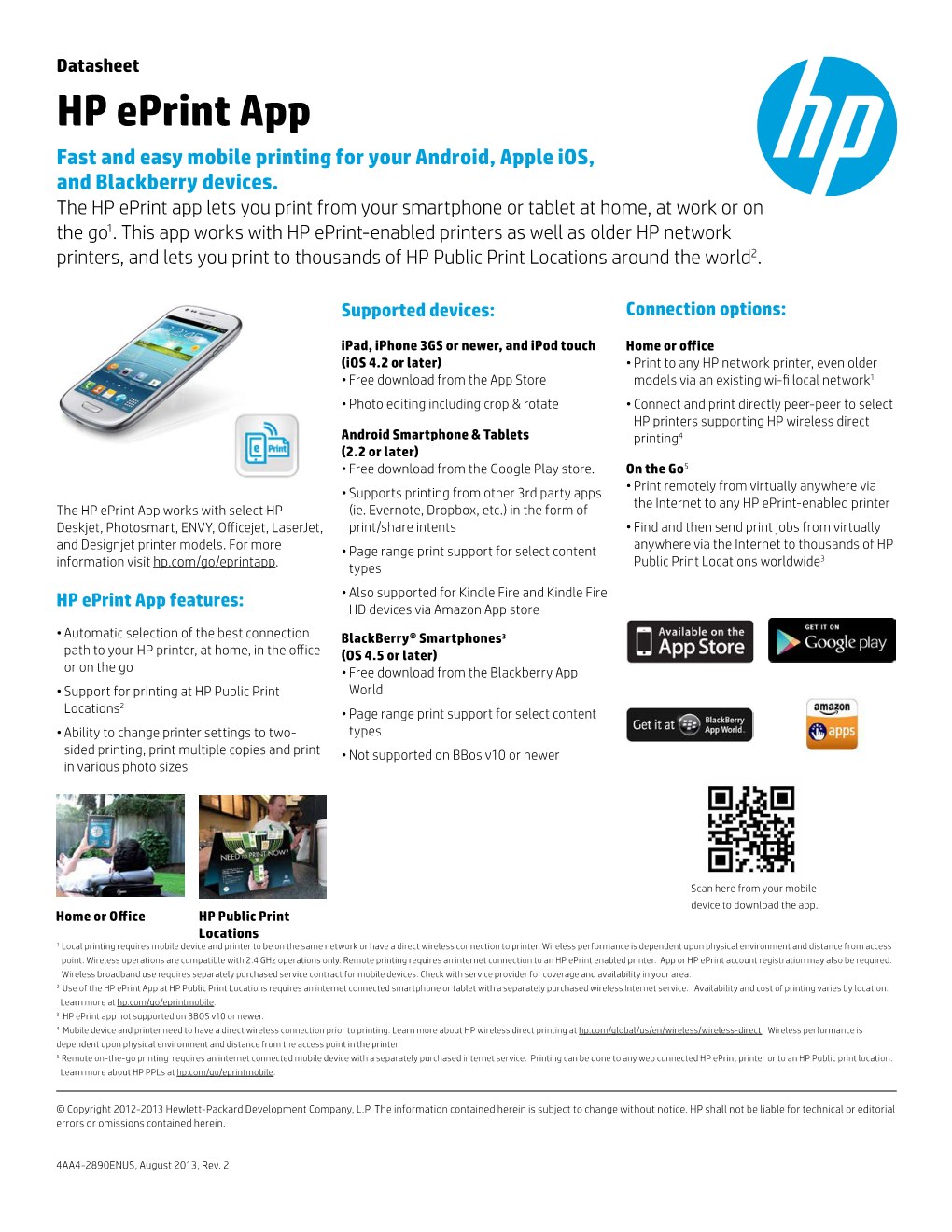 HP Eprint App Fast and Easy Mobile Printing for Your Android, Apple Ios, and Blackberry Devices