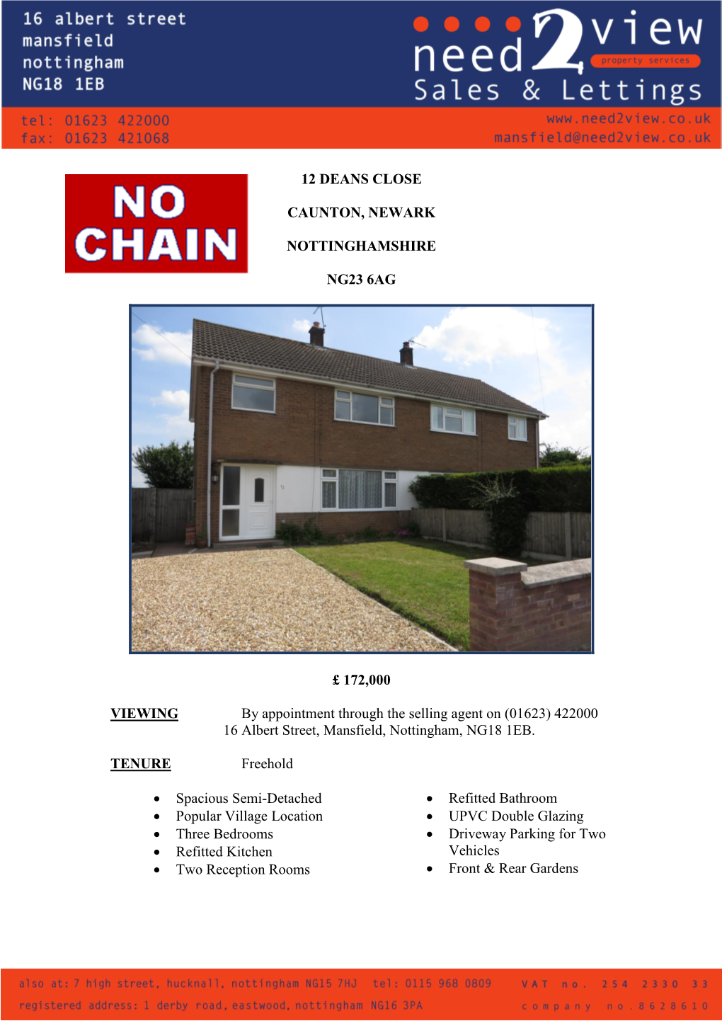 12 Deans Close Caunton, Newark