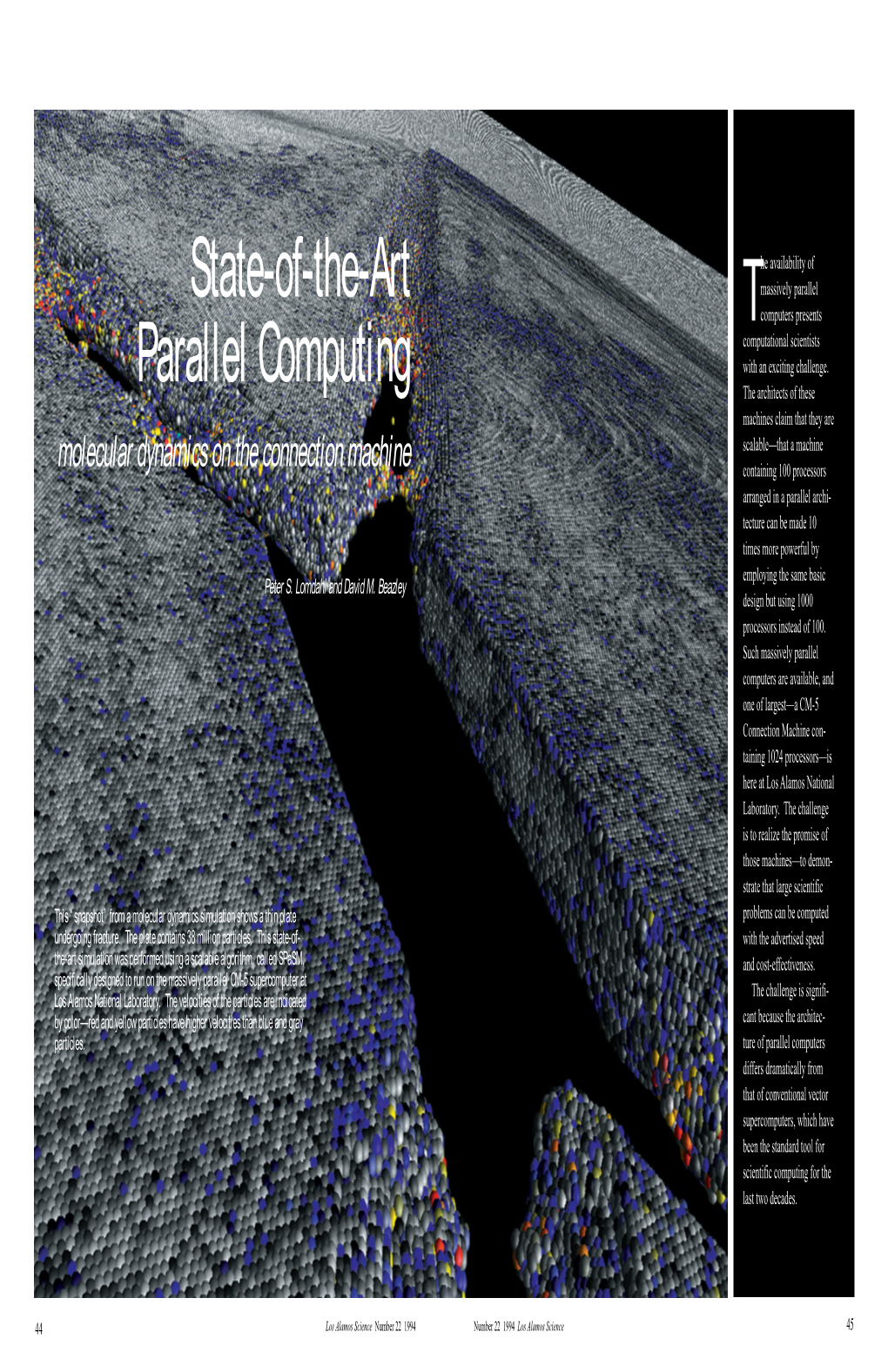 State-Of-The-Art Parallel Computing, Molecular Dynamics on The