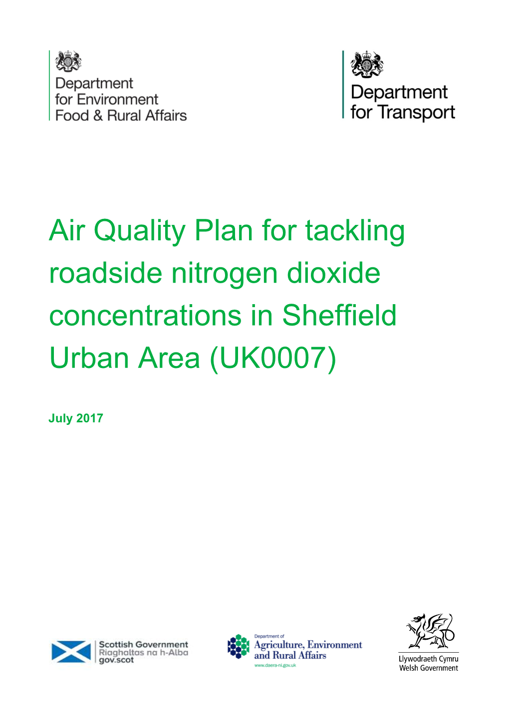 Sheffield Urban Area Zone Plan