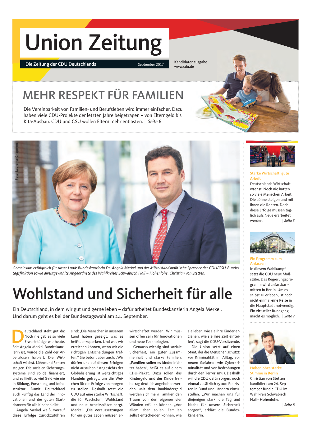 Union Zeitung Deutschland in Guten Händen