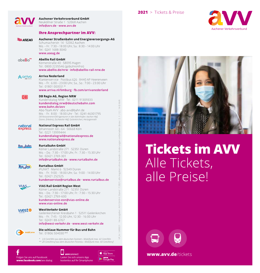 Tickets Im AVV Alle Tickets, Alle Preise!