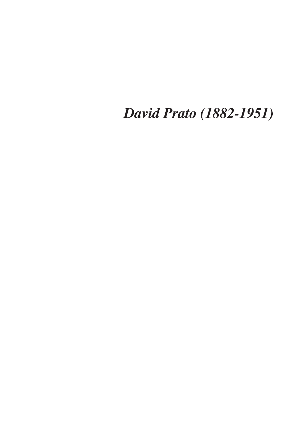 David Prato (1882-1951)