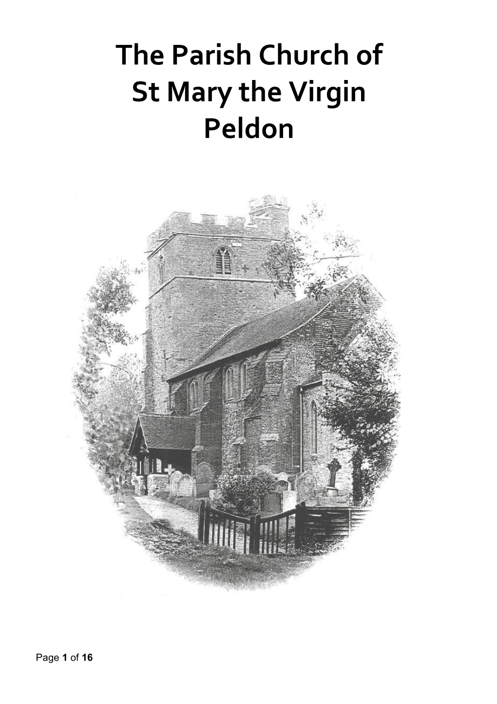 The Parish Church of St Mary the Virgin Peldon