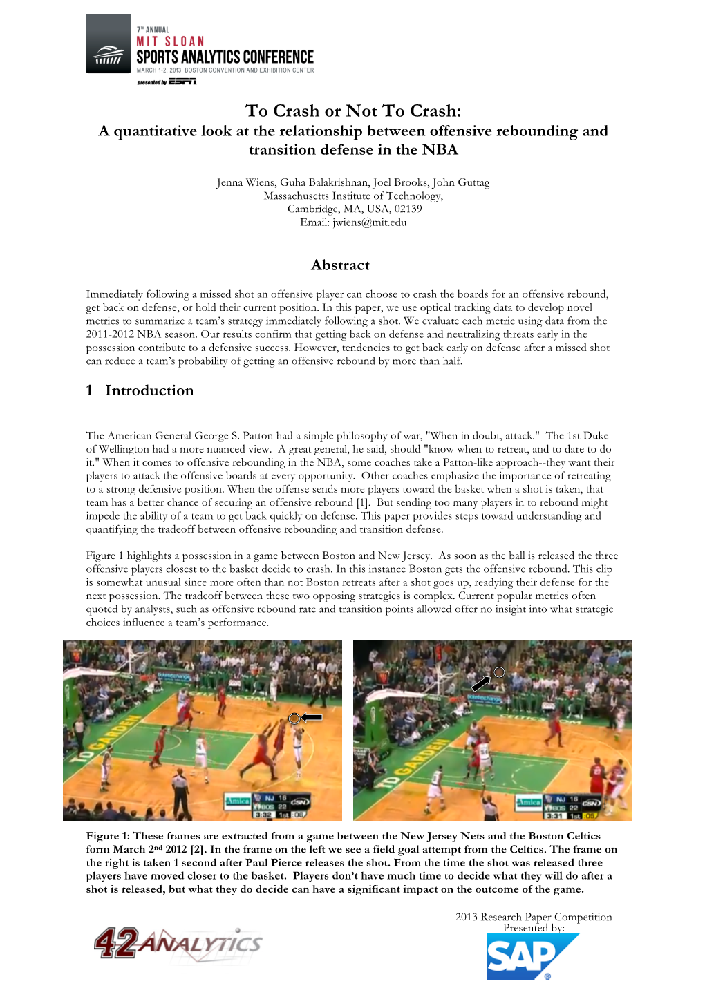 To Crash Or Not to Crash: a Quantitative Look at the Relationship Between Offensive Rebounding and Transition Defense in the NBA