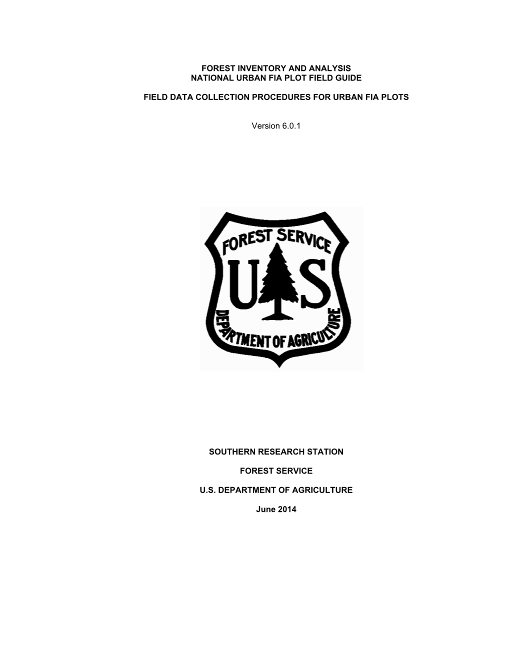 Forest Inventory and Analysis National Urban Fia Plot Field Guide