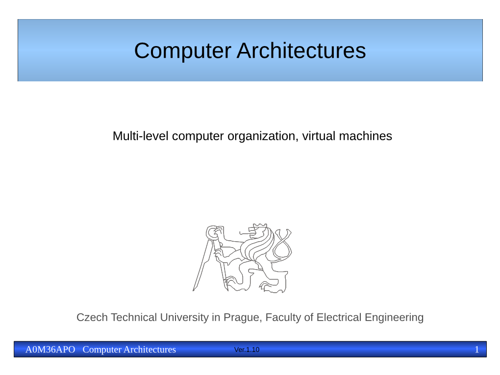 Computer Architectures