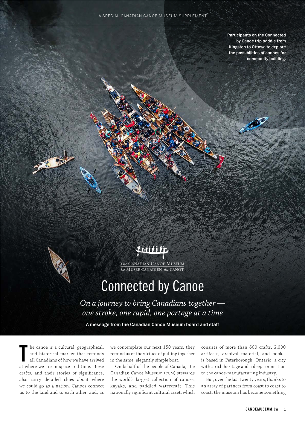 Connected by Canoe Trip Paddle from Kingston to Ottawa to Explore the Possibilities of Canoes for Community Building