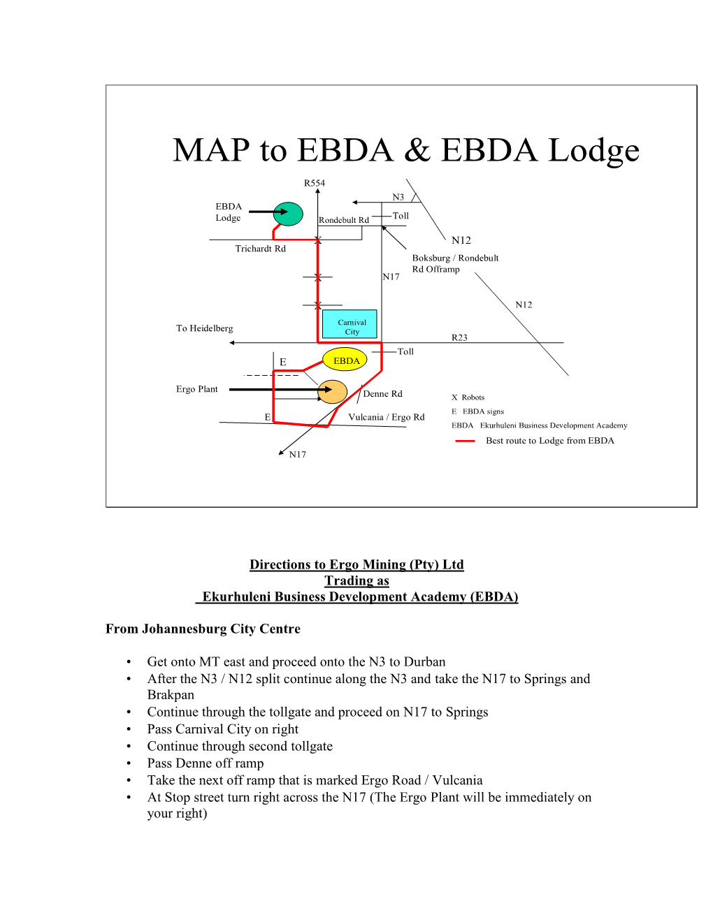 Ergo Mining Map and Directions