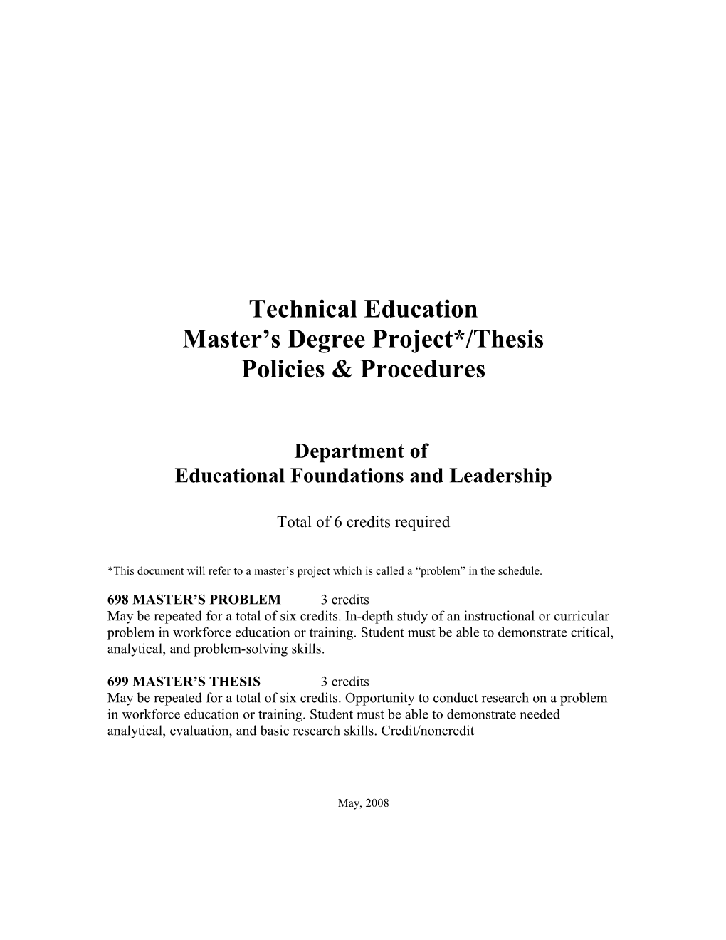 Master S Degree Project*/Thesis