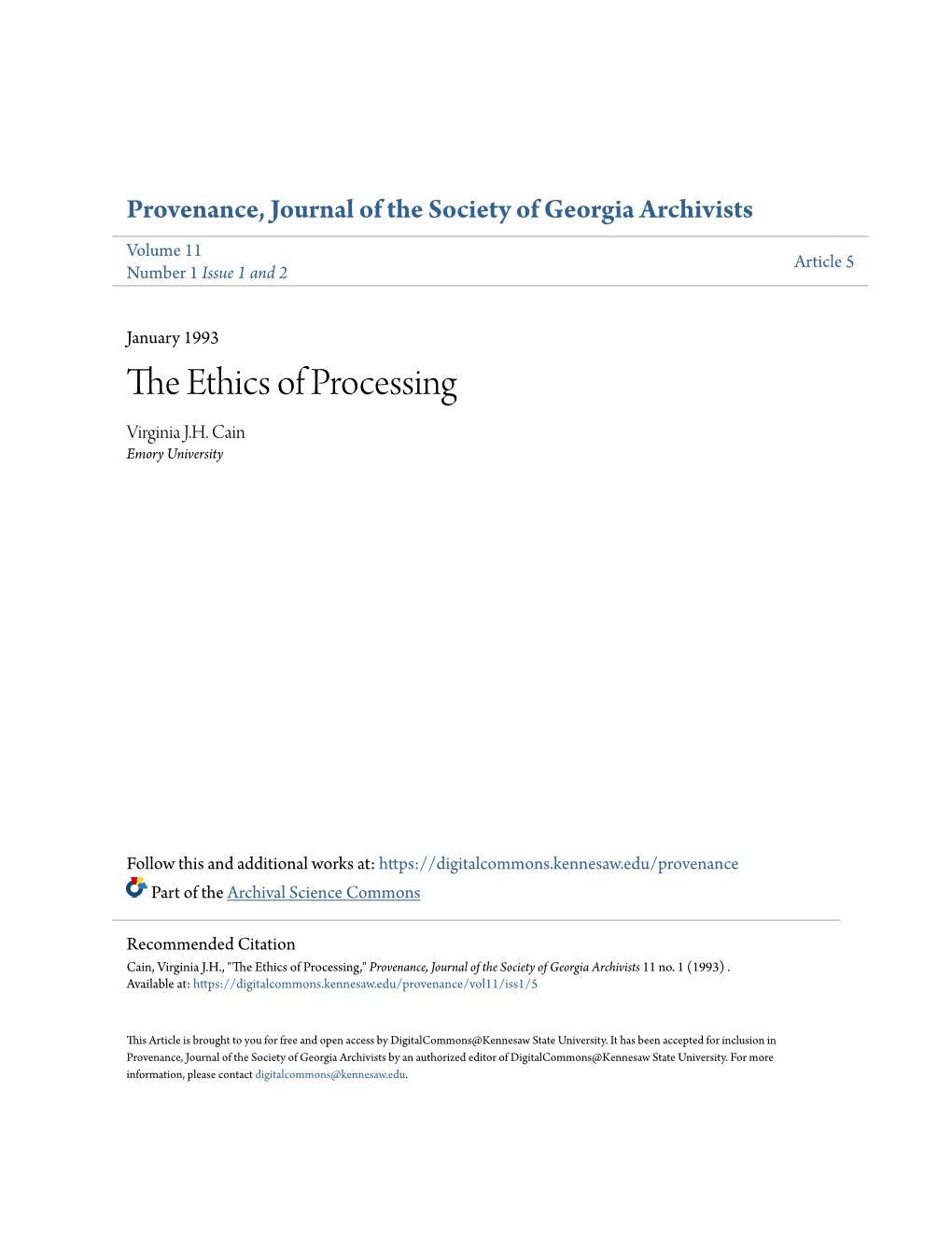 The Ethics of Processing