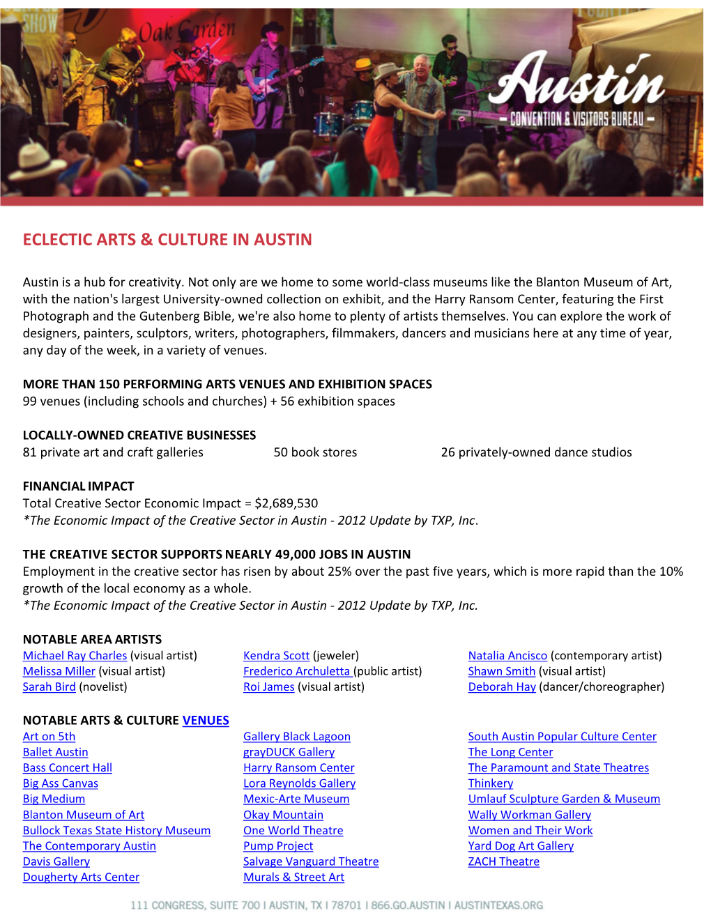 Eclectic Arts & Culture in Austin