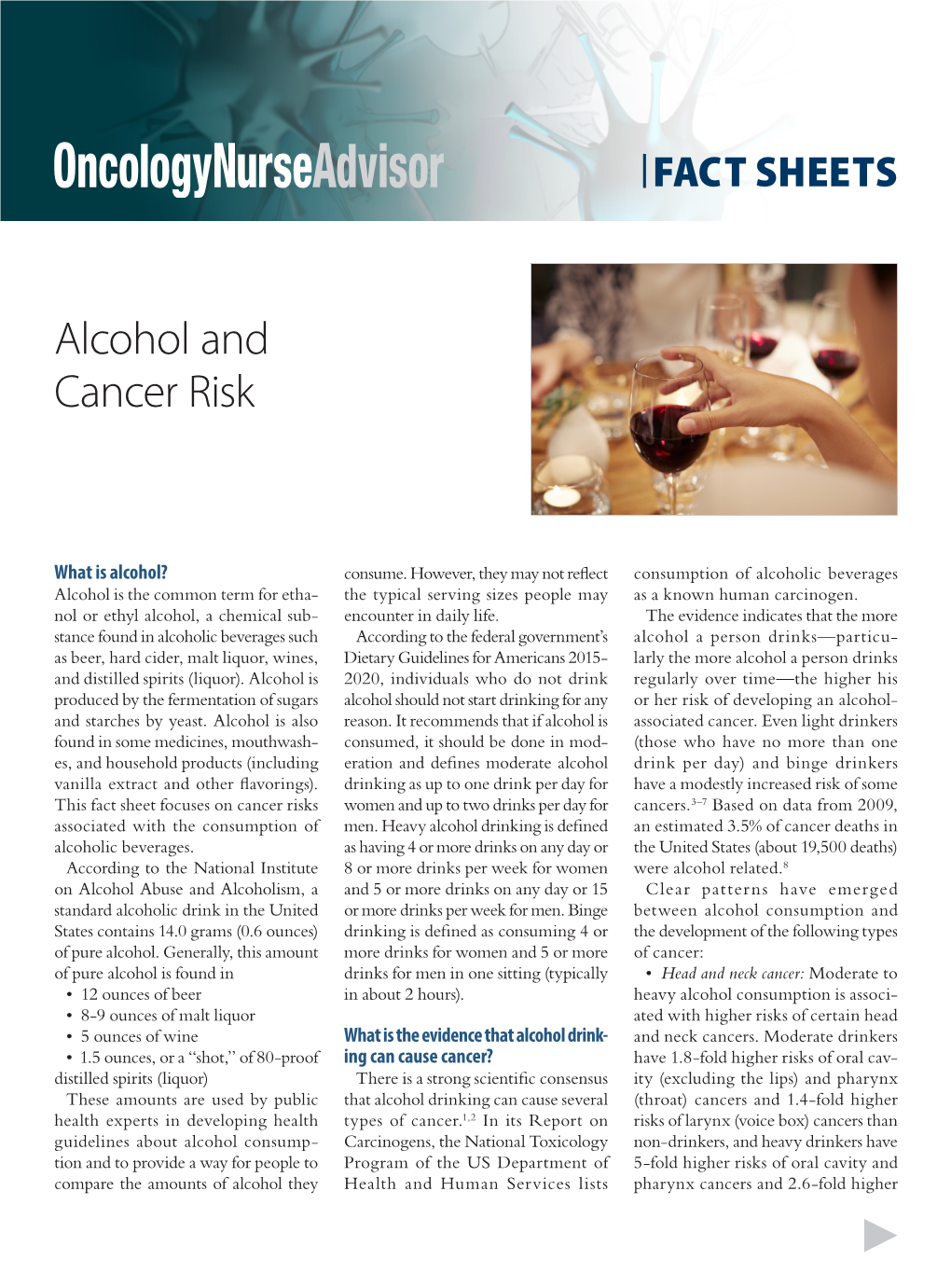 Alcohol and Cancer Risk