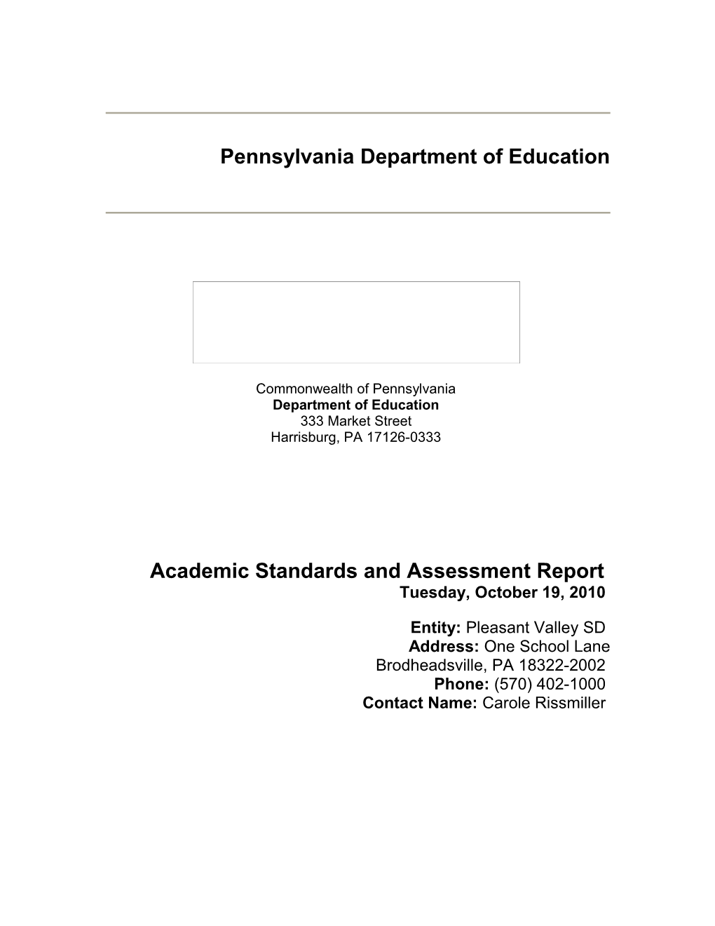 Pennsylvania Department of Education