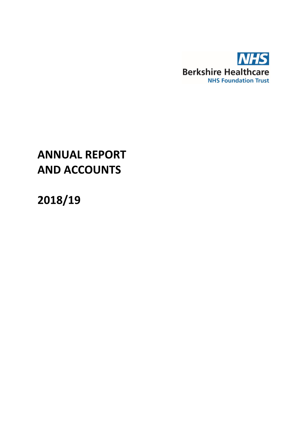 Annual Report and Accounts 2018/19