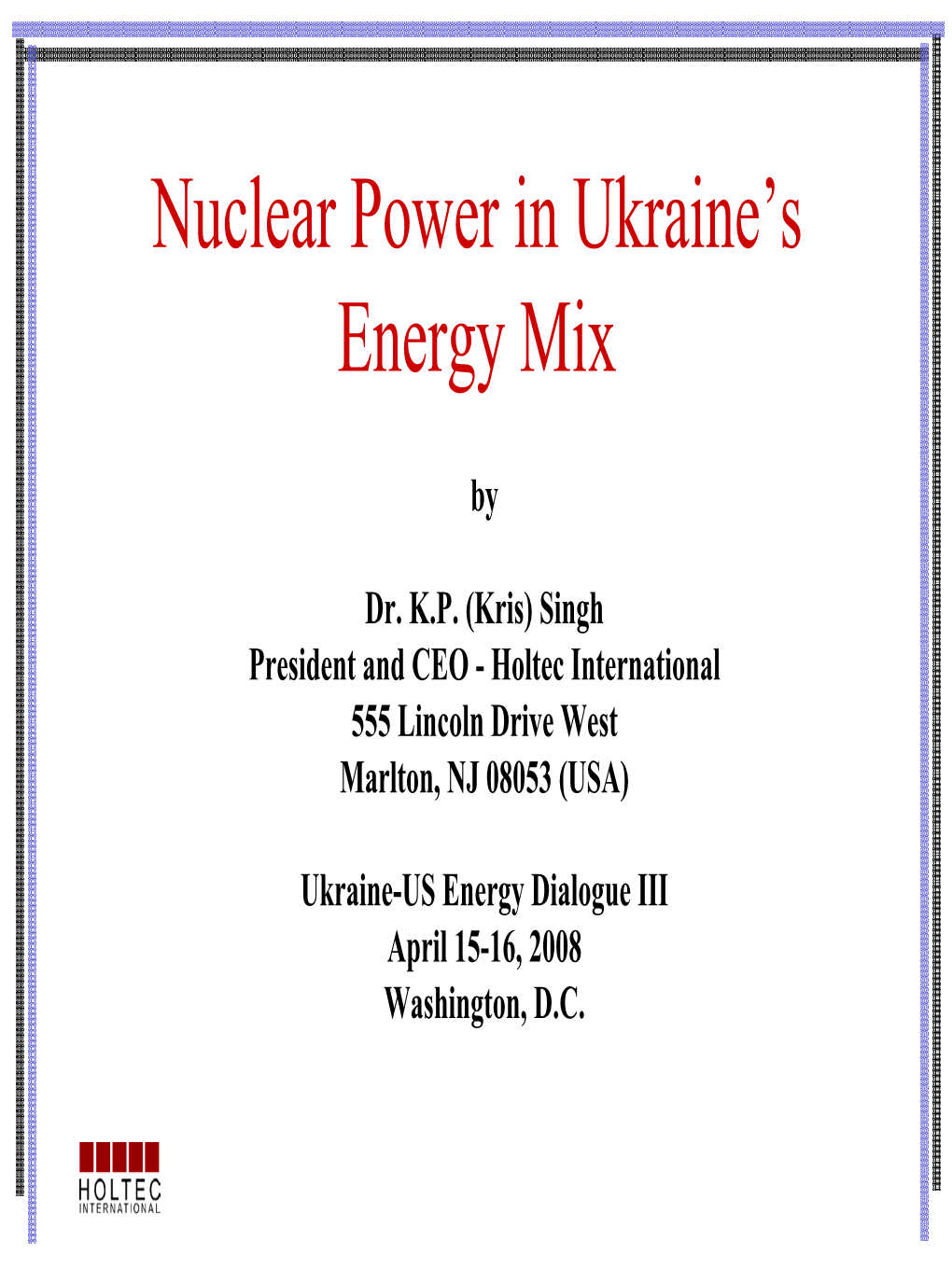 Nuclear Power in Ukraine's Energy