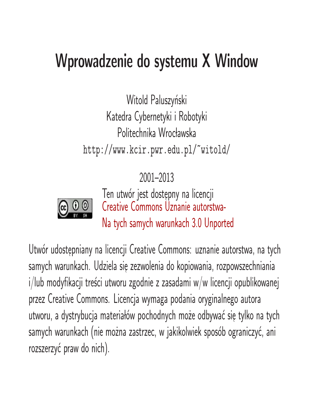 Wprowadzenie Do Systemu X Window