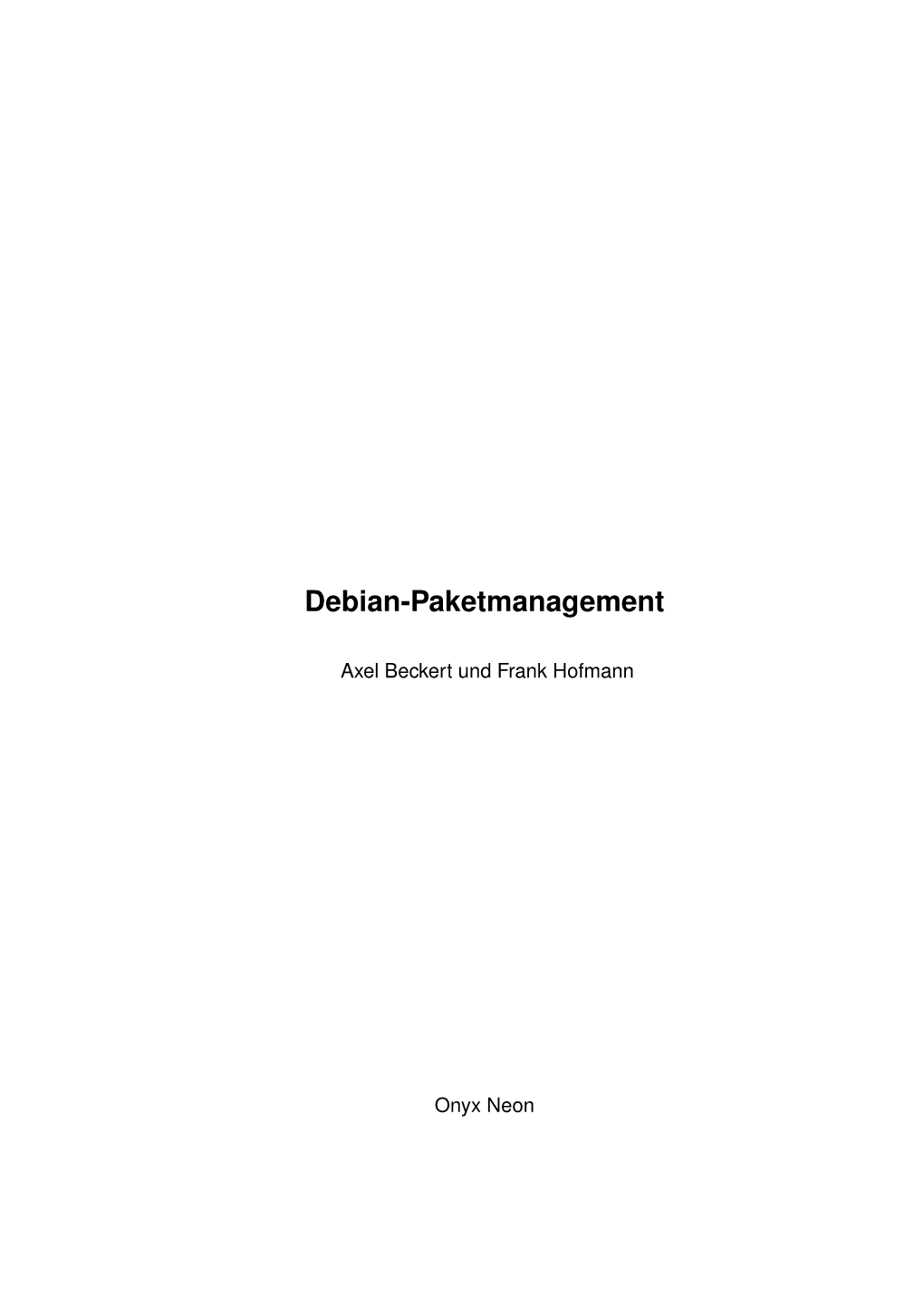 Debian-Paketmanagement