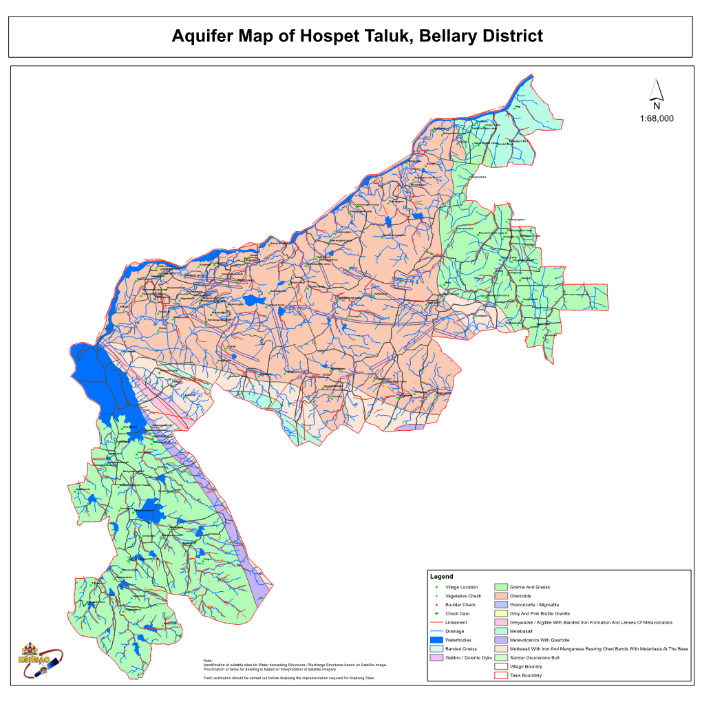 Aquifer Map of Hospet Taluk, Bellary District