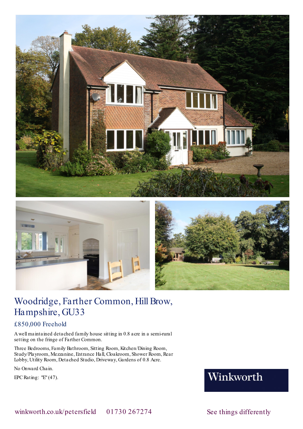 Woodridge, Farther Common, Hill Brow, Hampshire, GU33
